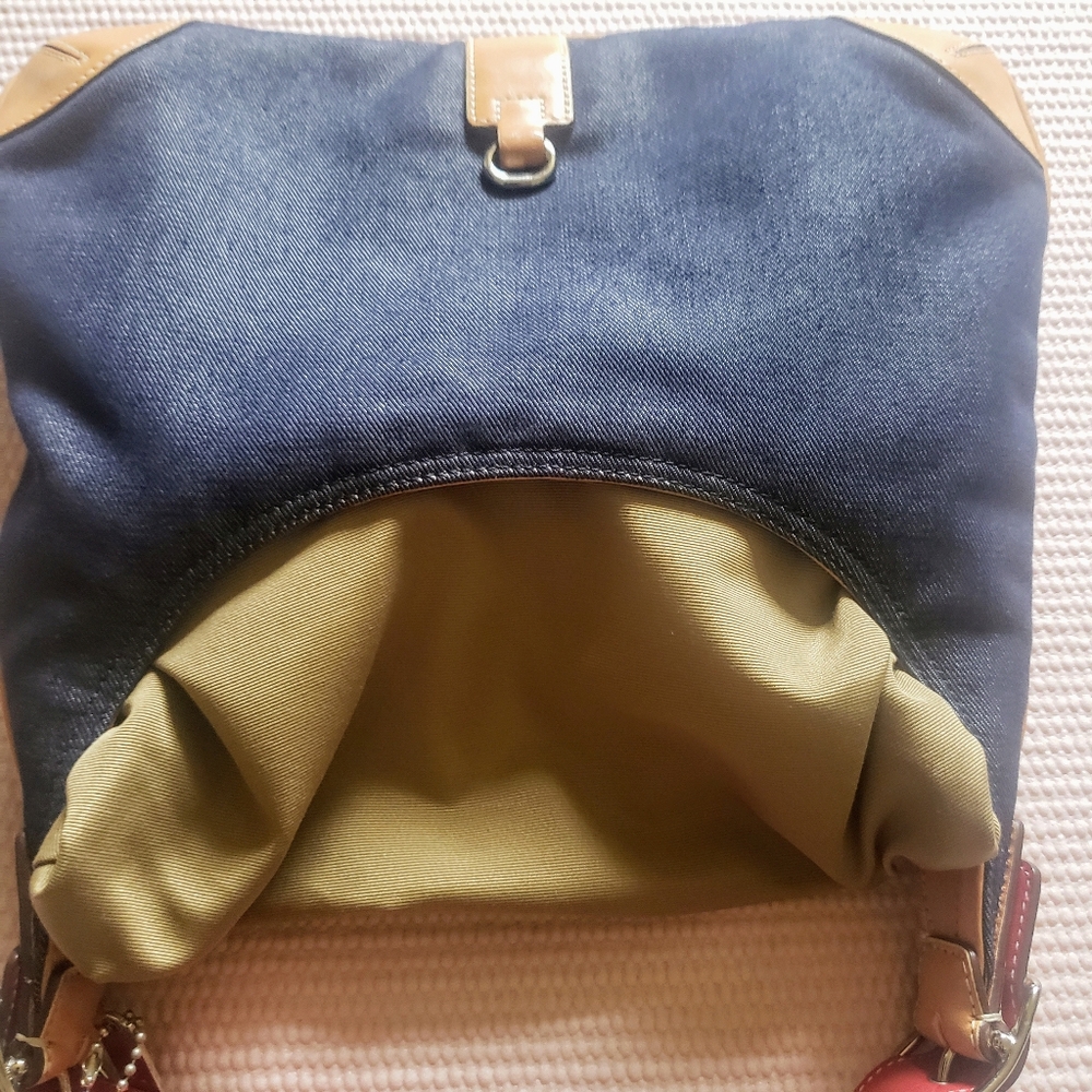 SOLD - COACH Vintage  Y2K  Hampton Hobo Purse - Denim - Picture 11 of 13